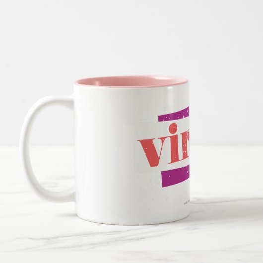 Jungfrau LtPink Zweifarbige Tasse (Links)
