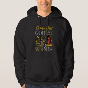 Jungfrau Mädchen Gott segnet mich Schwarze Mädchen Hoodie