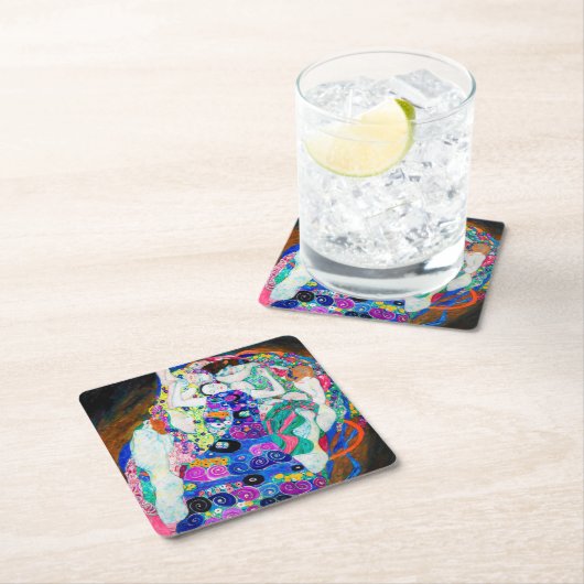 Jungfrau (Mädchen), Gustav Klimt Rechteckiger Pappuntersetzer (Vor Ort)