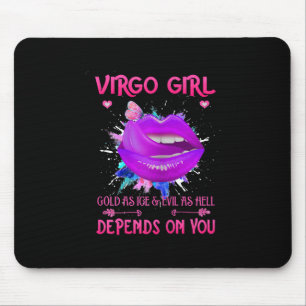 Jungfrau Mädchen September Lips Königin Geburtstag Mousepad