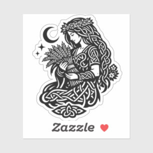 Jungfrau-Mädchen-Sigil — Erdgebundene Zodiak-Tinte Aufkleber