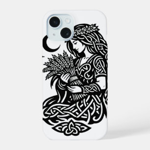 Jungfrau-Mädchen-Sigil — Erdgebundene Zodiak-Tinte iPhone 15 Hülle
