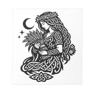 Jungfrau-Mädchen-Sigil — Erdgebundene Zodiak-Tinte Notizblock