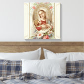 Jungfrau Madonna Mary mit Christkind Jesus Rose Leinwanddruck (Insitu (Schlafzimmer))