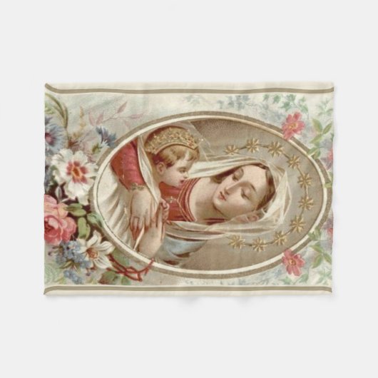 Jungfrau Madonna Mary mit Fleecedecke (Vorderseite (Horizontal))