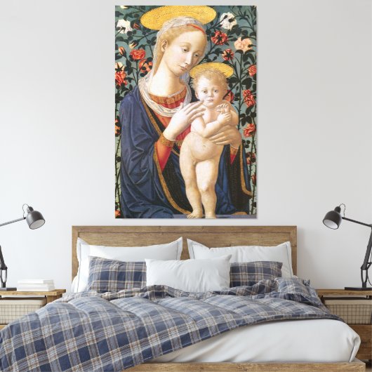 Jungfrau Madonna und Kind Jesus Leinwanddruck (Insitu (Schlafzimmer))