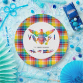 Jungfrau Madras, Flag & Islands Pappteller (Party)