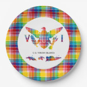 Jungfrau Madras, Flag & Islands Pappteller (Vorderseite)