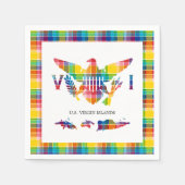 Jungfrau Madras, Flag & Islands Serviette (Vorderseite)