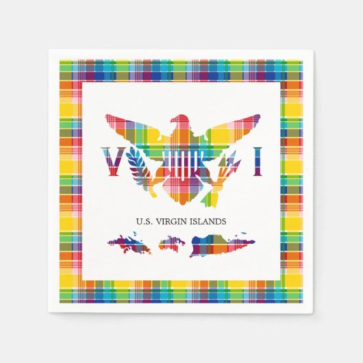 Jungfrau Madras, Flag & Islands Serviette (Vorderseite)