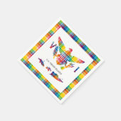 Jungfrau Madras, Flag & Islands Serviette (Ecke)