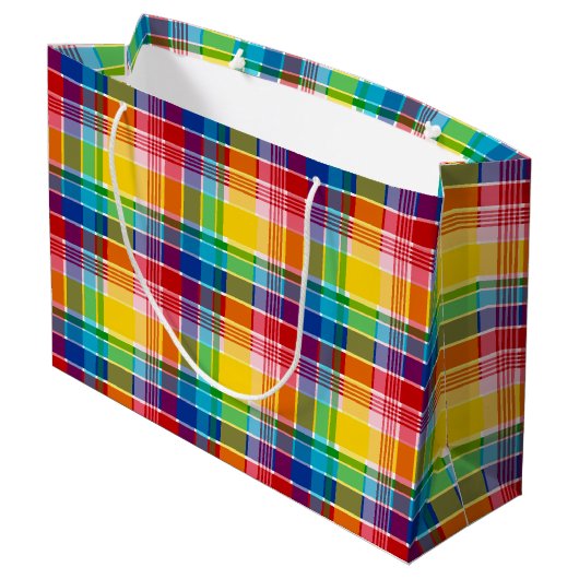 Jungfrau Madras Große Geschenktüte (Rückseite Schrägansicht)