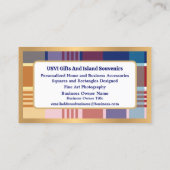 JUNGFRAU Madras Karierte Karibik Visitenkarte (Rückseite)