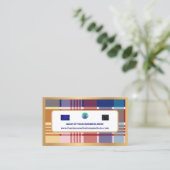 JUNGFRAU Madras Karierte Karibik Visitenkarte (Stehend Vorderseite)