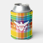 Jungfrau Madras Pattern & Flag Dosenkühler (Kanne Vorderseite)