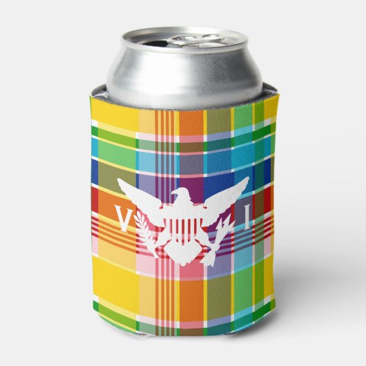 Jungfrau Madras Pattern & Flag Dosenkühler (Kanne Vorderseite)