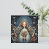 Jungfrau Maiden Zodiac Astrologie Himmlischer Gebu Karte (Stehend Vorderseite)