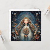 Jungfrau Maiden Zodiac Astrologie Himmlischer Gebu Karte (Vorderseite/Rückseite Beispiel)