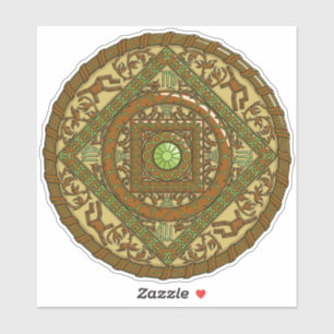 Jungfrau-Mandala-Konturaufkleber Aufkleber