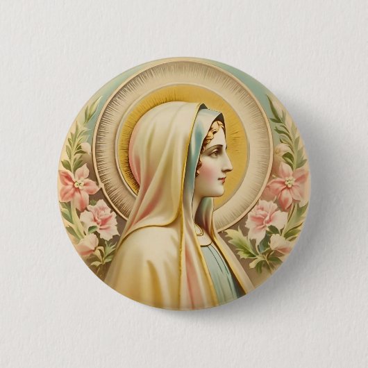 Jungfrau-Maria-Abzeichen-Button Button (Vorderseite)