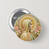 Jungfrau-Maria-Abzeichen-Button Button (Vorne & Hinten)