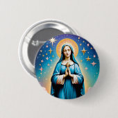 Jungfrau-Maria-Abzeichen-Button Button (Vorne & Hinten)
