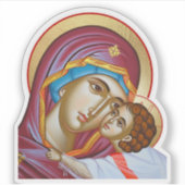 Jungfrau Maria Aufkleber Theotokos (Vorderseite)