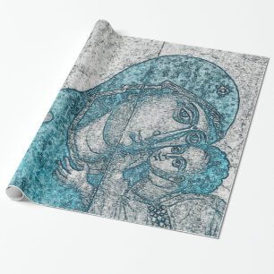 Jungfrau Maria Baby Jesus Engel Portrait Vintage B Geschenkpapier