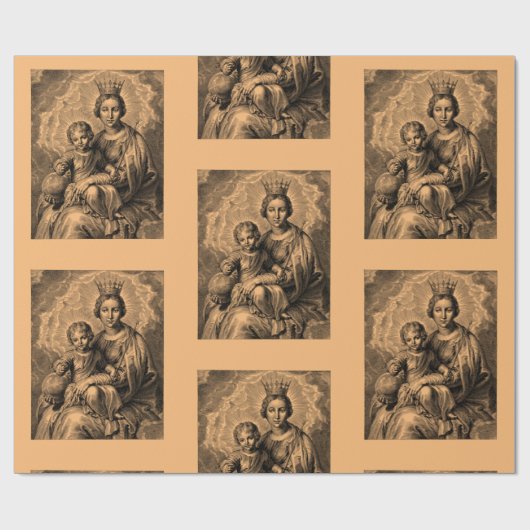 Jungfrau Maria Geschenkpapier (Flach)