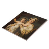 Jungfrau Maria hält den Säugling Jesus Fliese (Seite)