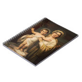 Jungfrau Maria hält den Säugling Jesus Notizblock (Linke Seite)