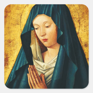 Jungfrau Maria Hodegetria byzantinisch-katholische Quadratischer Aufkleber
