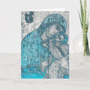 Jungfrau Maria Jesuskind Christus Weihnachtswunsch Feiertagskarte