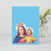 Jungfrau Maria Königin mit Jesus Einladung (Stehend Vorderseite)