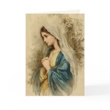 Jungfrau Maria Lilien Religiöse Vintage-Schriftste