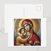 Jungfrau Maria mit dem Jungen Jesus Christus Postkarte (Vorne/Hinten)