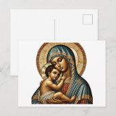 Jungfrau Maria mit dem Jungen Jesus Christus Postkarte (Vorne/Hinten)