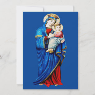 Jungfrau Maria mit Jesuskind Feiertagskarte