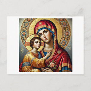 Jungfrau Maria mit Jesuskind Postkarte
