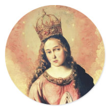 Jungfrau Maria Regina Caeli Aufkleber