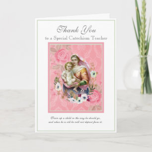 Jungfrau Maria Religiöser CCD-Lehrer Priester Nonn Karte