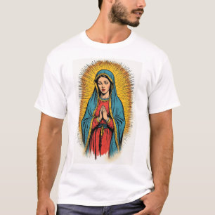 Jungfrau Maria Retro Herren T-Shirt