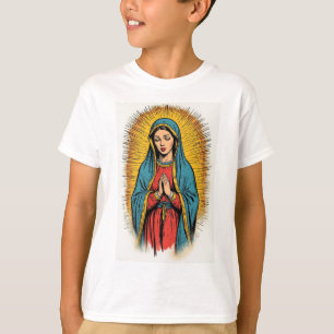 Jungfrau Maria Retro T-Shirt für Kinder