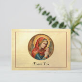 Jungfrau Maria römisch-katholische Beerdigung bete Dankeskarte (Stehend Vorderseite)