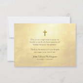 Jungfrau Maria römisch-katholische Beerdigung bete Dankeskarte (Rückseite)