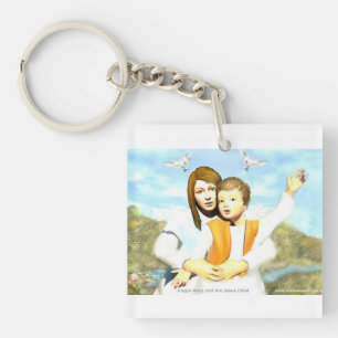 Jungfrau Maria und das Kind Jesus Schlüsselanhänger