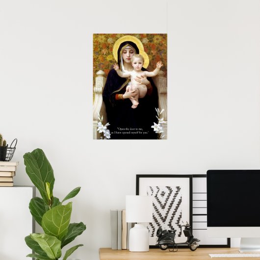 Jungfrau Maria und Jesus Christus Poster (Heimbüro)
