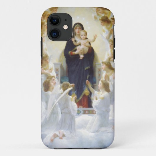 Jungfrau Maria und Jesus mit Engeln Case-Mate iPhone Hülle (Rückseite)