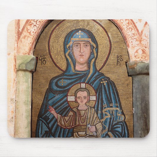 Jungfrau Maria und Jesus Mosaik Mousepad (Vorne)