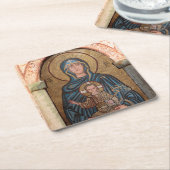 Jungfrau Maria und Jesus Mosaik Rechteckiger Pappuntersetzer (angewinkelt)